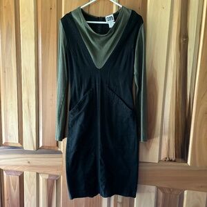 Prairie Underground Daydreaming Dress Black with Green M